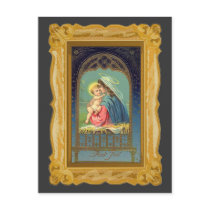 Nativity Mary Holding The baby Jesus Postcards
