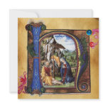 NATIVITY PARCHMENT Blue Sapphire Monogram Custom Announcements