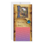 NATIVITY PARCHMENT Blue Sapphire Monogram Photo Card