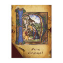 NATIVITY PARCHMENT Blue Sapphire Monogram postcards