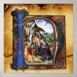 NATIVITY PARCHMENT MONOGRAM POSTERS