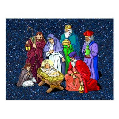 nativity post card