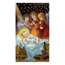 "Nativity Scene" Christmas Business Card Templates