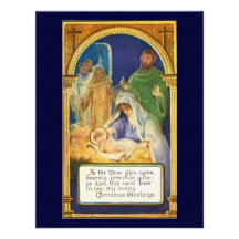 Nativity Scenes & Santa Personalized Invitation