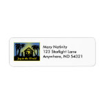 Nativity Silhouette Joy to the World Custom Return Address Label