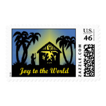 Nativity Silhouette Joy to the World Stamp