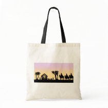 Nativity Silhouette Wise Men on the Horizon Tote Bag