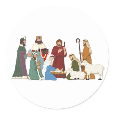 Nativity stickers
