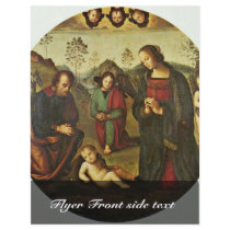 Nativity Tondo By Perugino Pietro (Best Quality) Flyer Design