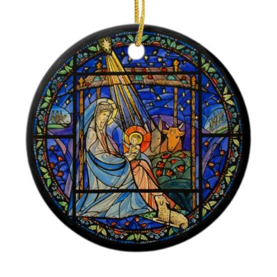 Nativity window ornament