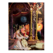 NATIVITY WITH ANGELS - MAGIC OF CHRISTMAS POSTCARDS