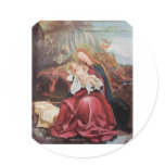 NATIVITY WITH ANGELS - MAGIC OF CHRISTMAS ROUND STICKERS