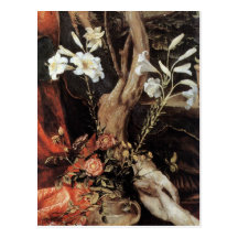 NATIVITY WITH WHITE LILLES - MAGIC OF CHRISTMAS POST CARD
