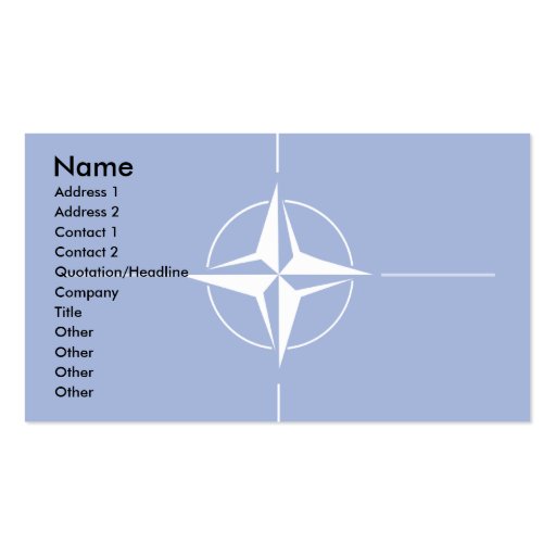 Nato Flag Business Card Templates (front side)