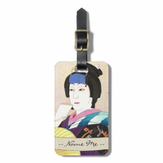 Natori Shunsen New Kabuki Portraits - Yaegiri Travel Bag Tag