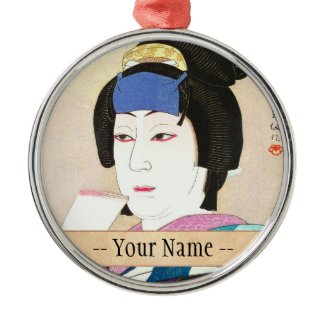 Natori Shunsen New Kabuki Portraits - Yaegiri Christmas Ornaments
