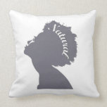 Natrual Hair White and Green Pillow pillows