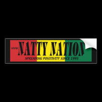 NATTY Bumper Sticker (positivity) bumper stickers by NATTYNATION NATTY Bumper Sticker (positivity) bumper stickers