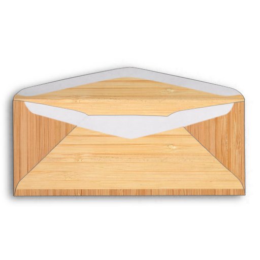 Natural Bamboo Border Wood Grain Look Envelope Zazzle