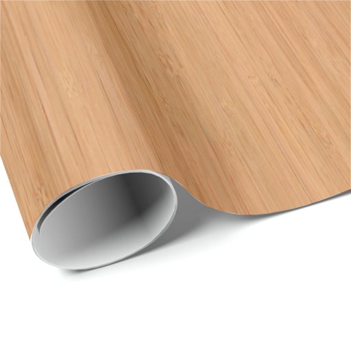 Natural Bamboo Wood Grain Look Wrapping Paper Zazzle