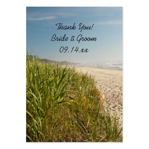 Natural Beach Wedding Favor Tags Business Card Template (front side)