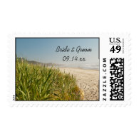 Natural Beach Wedding Postage Stamp