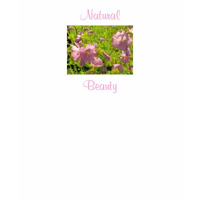 Natural, Beauty Floral V-Neck T-Shirt