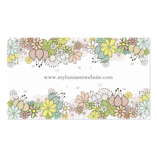 Natural Blossoms Elegant Custom Business Card (front side)
