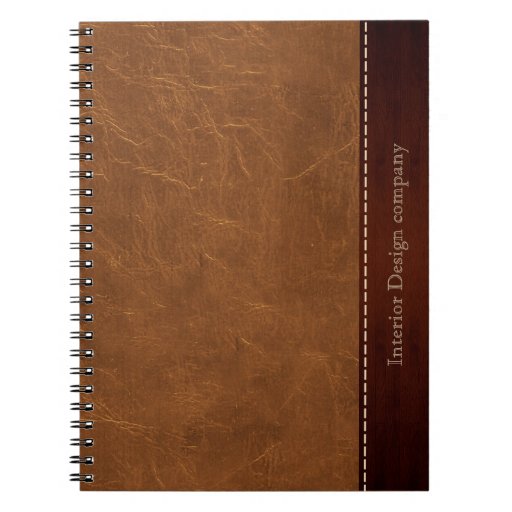 Natural Brown leather look Spiral Notebook Zazzle