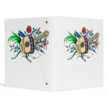 Natural colored lute and plants 3 ring binder