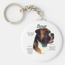 Natural Ear Boxer Meet the Breed Keychain