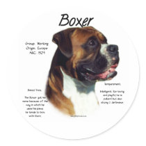 Natural Ear Boxer Meet the Breed Sticker by GreyWolfCreation Natural Ear Boxer Meet the Breed Sticker