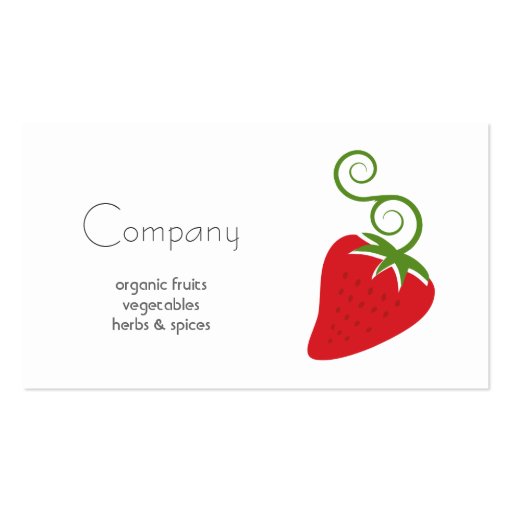 Natural Food Store Business Card