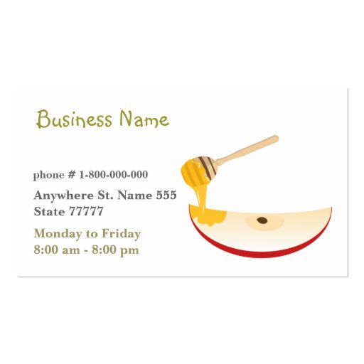 Natural Food Store Business Card (front side)