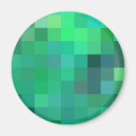 Natural Green Patchwork Geometric design Magnet