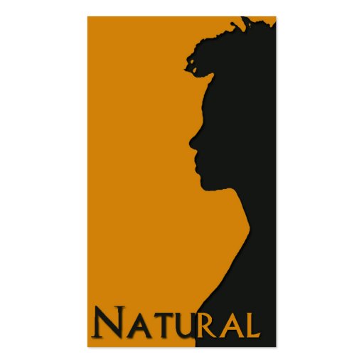 Natural Hair businesscard Business Card Templates (front side)