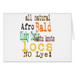 Natural Hair T shirt cards