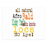 Natural Hair T shirt postcards