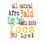 Natural Hair T shirt postcards