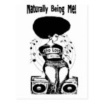 Natural Hair T shirt postcards
