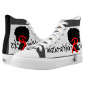 Natural HairRocks Zipz High Top Shoes Printed Shoes