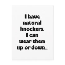 Natural Knockers postcards
