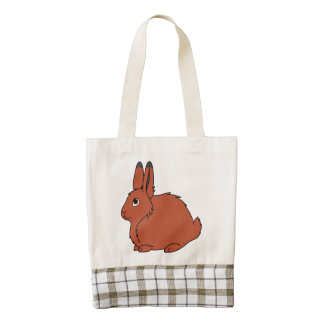Natural Red Arctic Hare Zazzle HEART Tote Bag