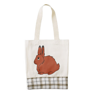 Natural Red Arctic Hare Zazzle HEART Tote Bag
