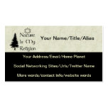Natural Religion Business Card Template