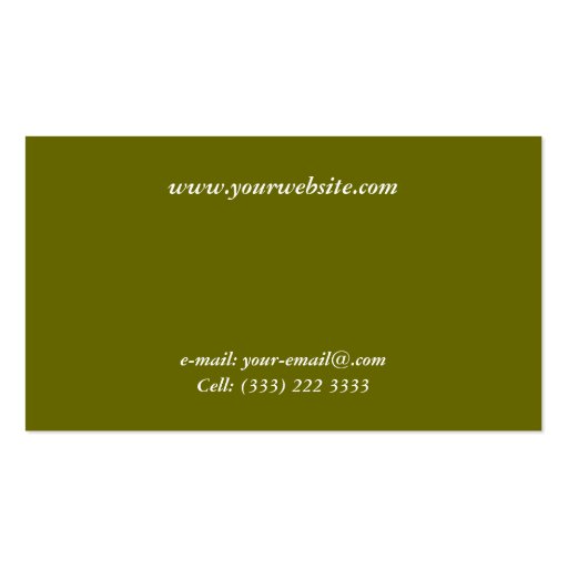 Natural Rock Formations Business Card Templates (back side)