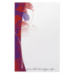 Natural Silhouettes: Red and Purple Leaf Design Personalized Stationery
