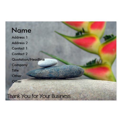 Natural Thank You Business Card (front side)
