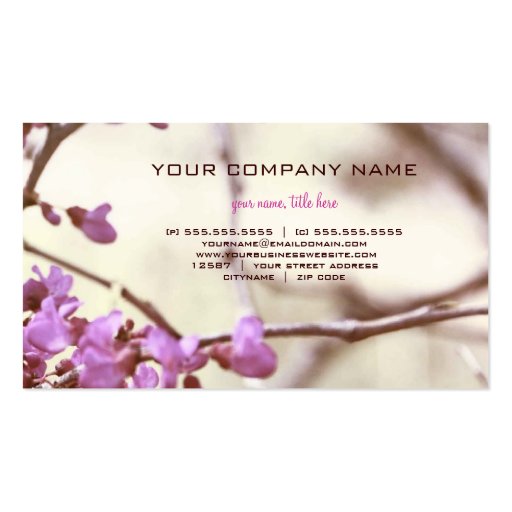 Natural Web Business Card Template (front side)