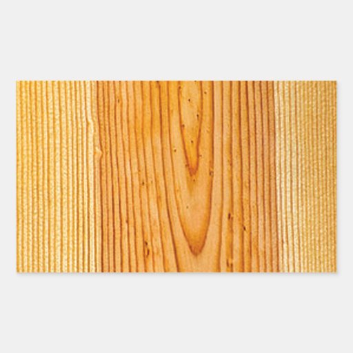Natural Wood Grain Design 1 Rectangle Stickers